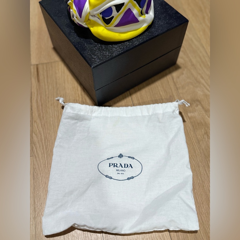 Prada Yellow & Purple Knotted Headband - Picture 3 of 8